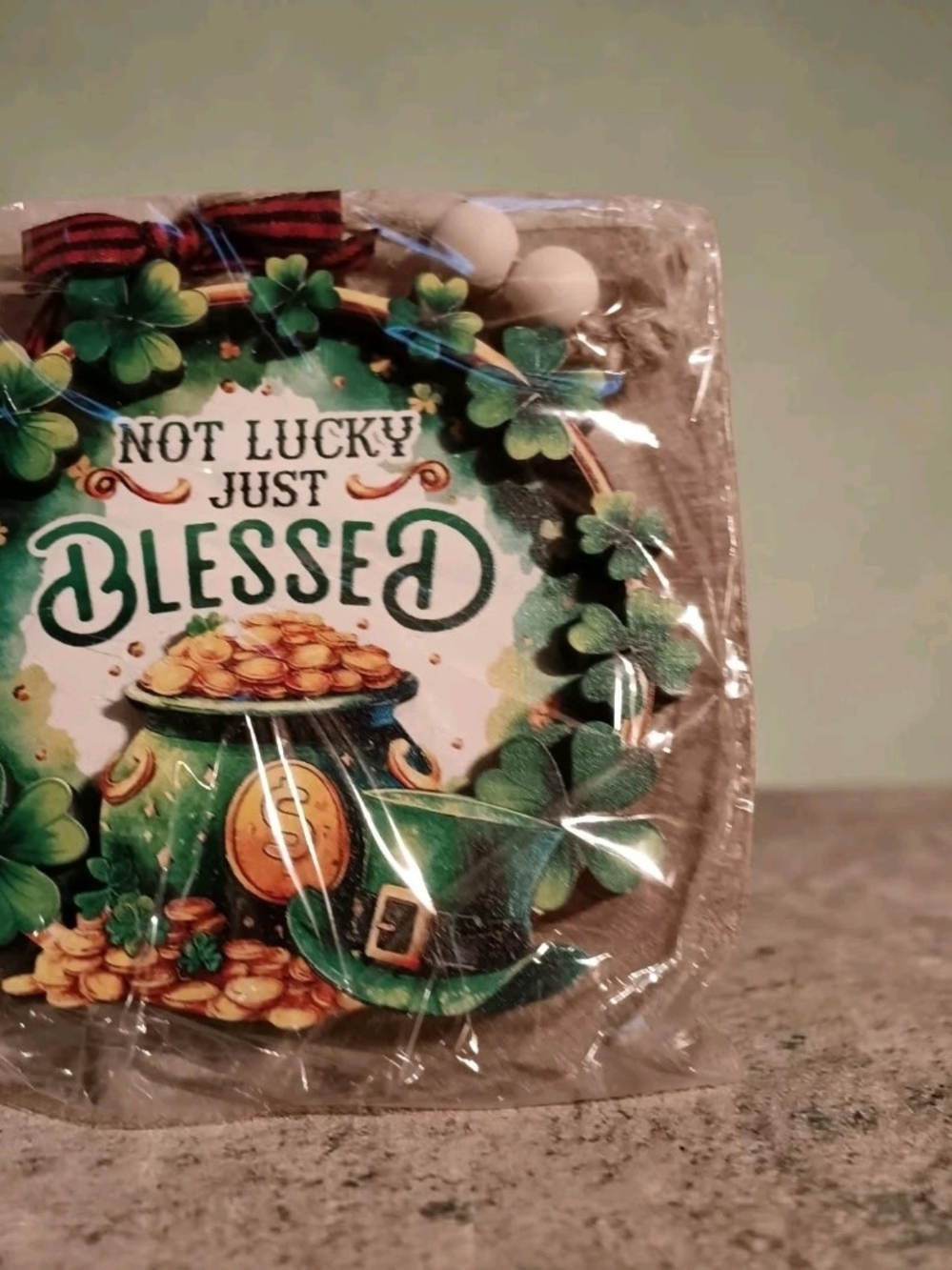 Not Lucky Just Blessed Green St. Patrick's Ornament